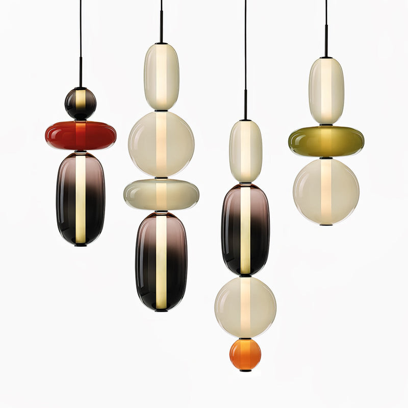 Pendelleuchte Aus Kandiertem Glas Installation