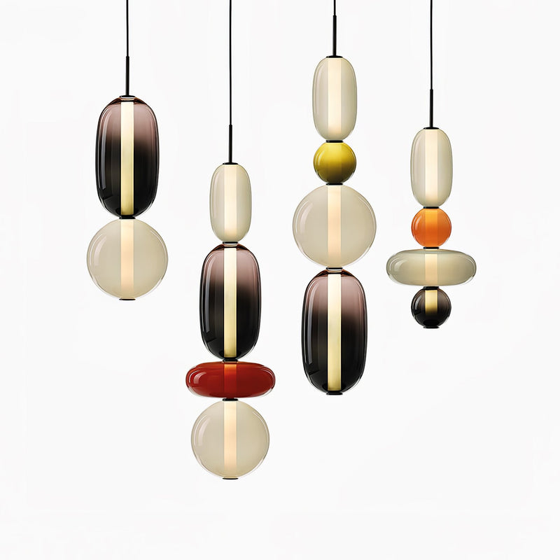 Pendelleuchte Aus Kandiertem Glas Installation