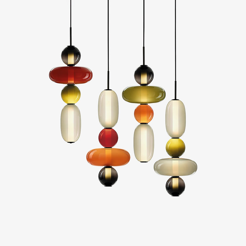 Pendelleuchte Aus Kandiertem Glas Installation