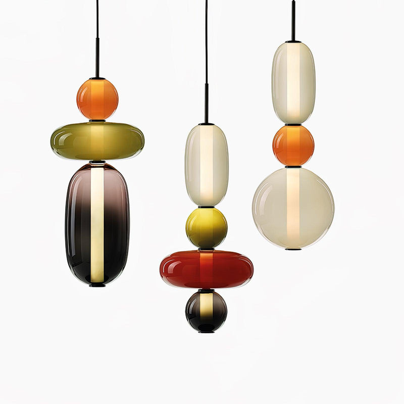 Pendelleuchte Aus Kandiertem Glas Installation