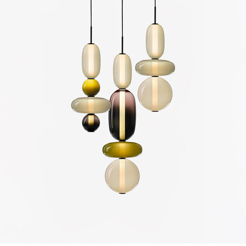 Pendelleuchte Aus Kandiertem Glas Installation