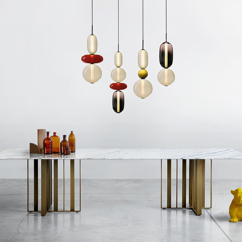 Pendelleuchte Aus Kandiertem Glas Installation