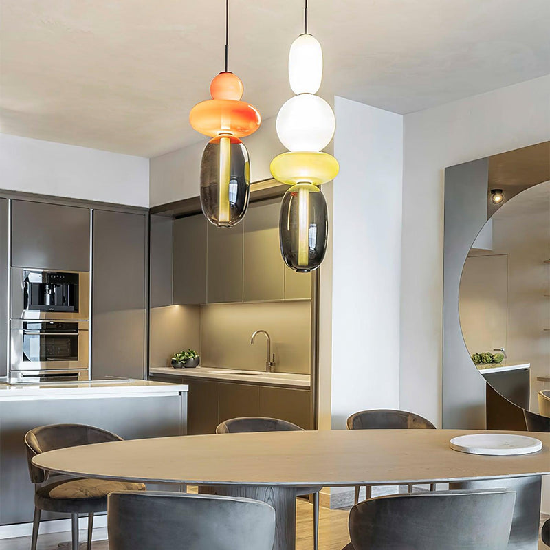 Pendelleuchte Aus Kandiertem Glas Installation