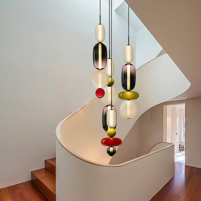 Pendelleuchte Aus Kandiertem Glas Installation