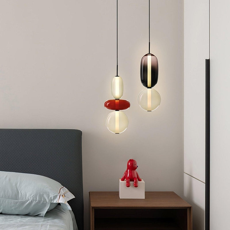 Pendelleuchte Aus Kandiertem Glas Installation