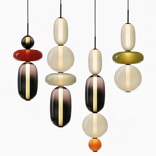 Pendelleuchte Aus Kandiertem Glas Installation