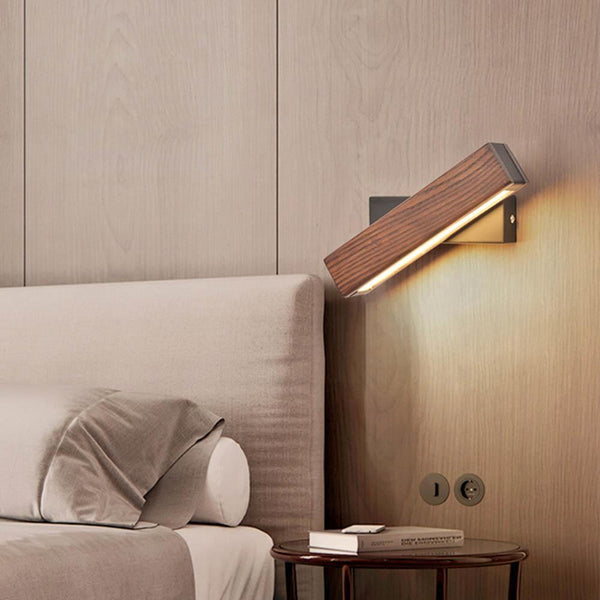 Rotowood™ - Led-Wandleuchte Aus Holz, Drehbar