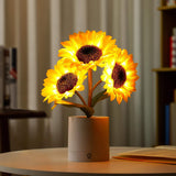 Schimmernde Sonnenblumenlampe