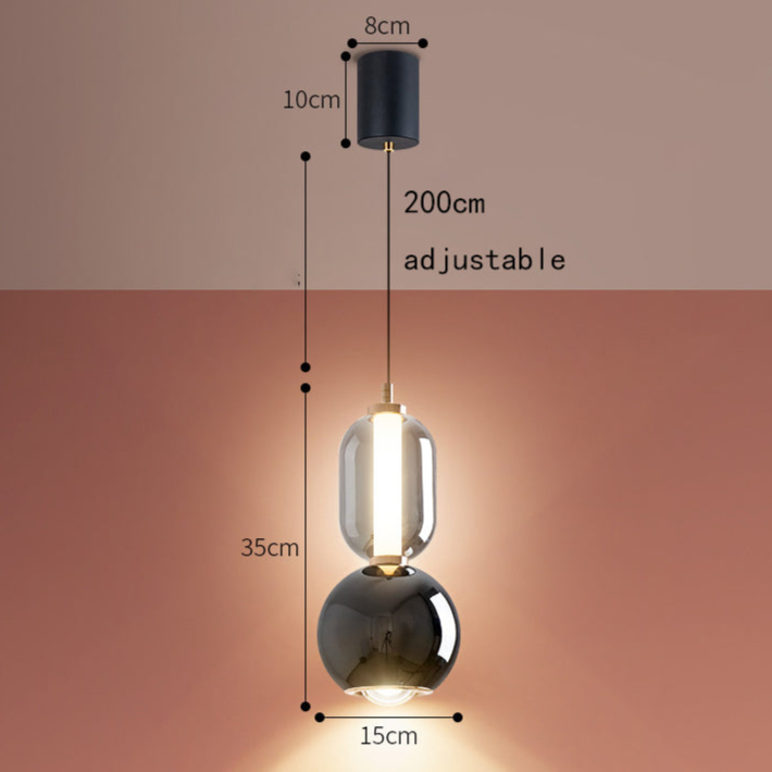 Skandinavische Creative Eisen Glas Pendelleuchte