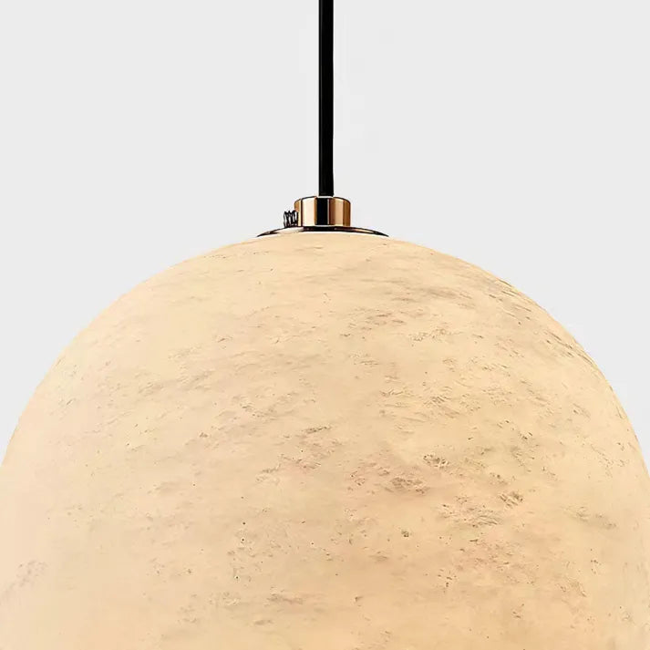 Skandinavische Marmor Alabaster-Globus Pendelleuchte