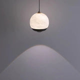 Skandinavische Marmor Alabaster-Globus Pendelleuchte
