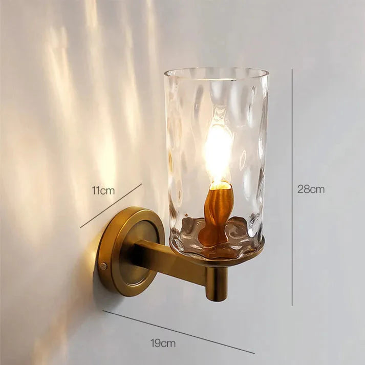 Klassischer Retro-Wandleuchter aus Glas