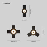 Draußen - Kreuzförmige Wandleuchte mit warmweißen LEDs