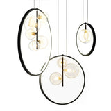 Skandinavische Bubble Glas Pendelleuchten mit Ring