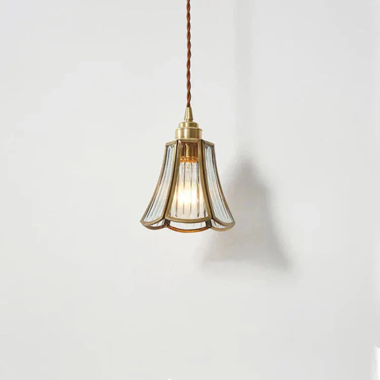 Messing Glas Pendelleuchte