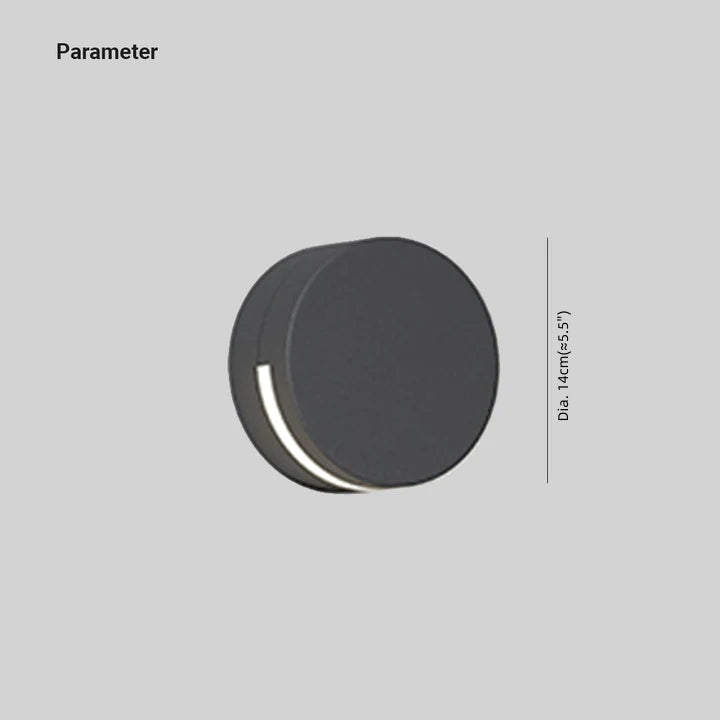 Moderne Runde Glas IP65 Wasserdichte Wandleuchte für draußen