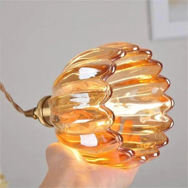 Japanische Retro-Glasblumen-Pendelleuchte