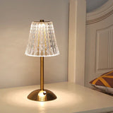 Goldene Kristall-Tischlampe