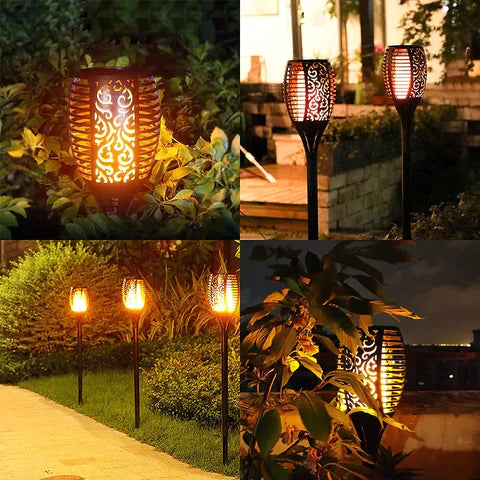Solarbetriebene Gartenfackel