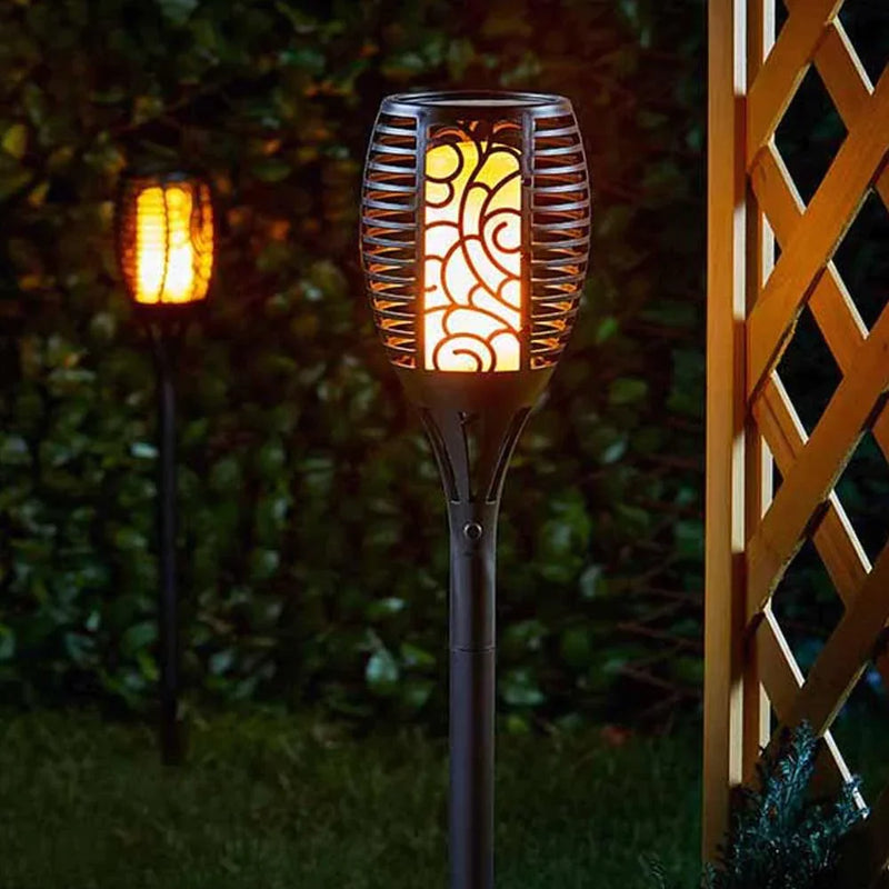 Solarbetriebene Gartenfackel