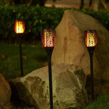 Solarbetriebene Gartenfackel